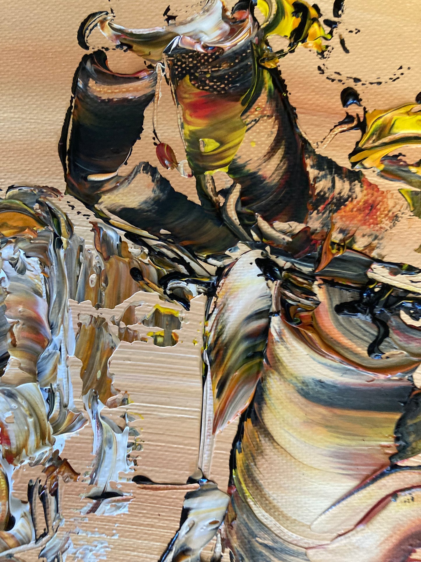 Tableau musiciens Jazzy 55x46cm - Peinture originale sur Toile - VGL©