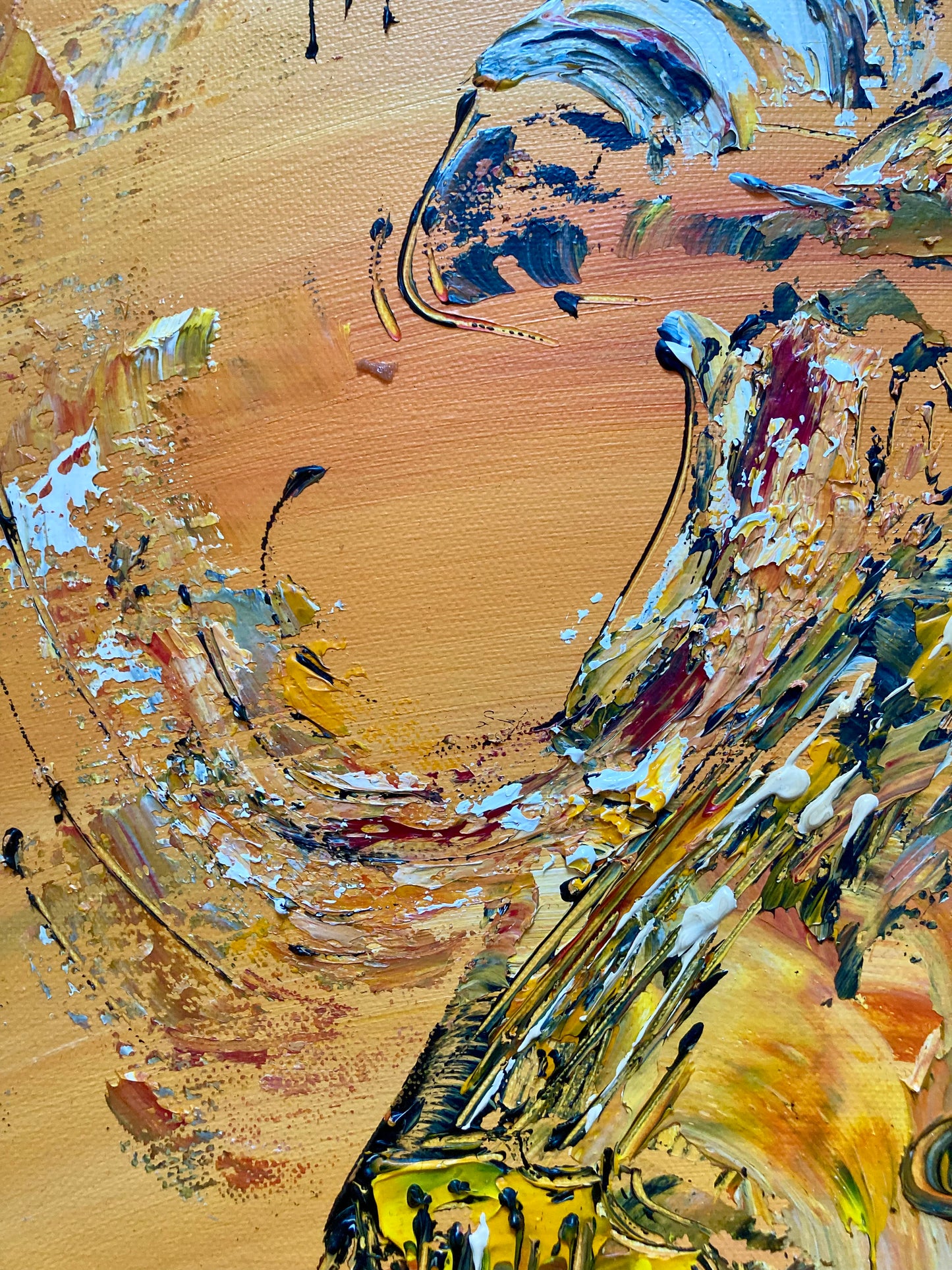 Camargue horses guardians - Painting on canvas 55x46cm