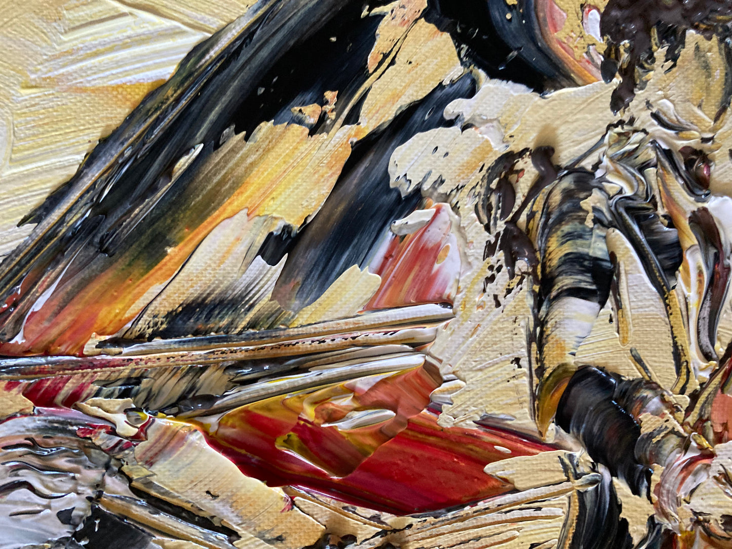 Jazzmusiker - Gemälde auf Leinwand 55x46cm