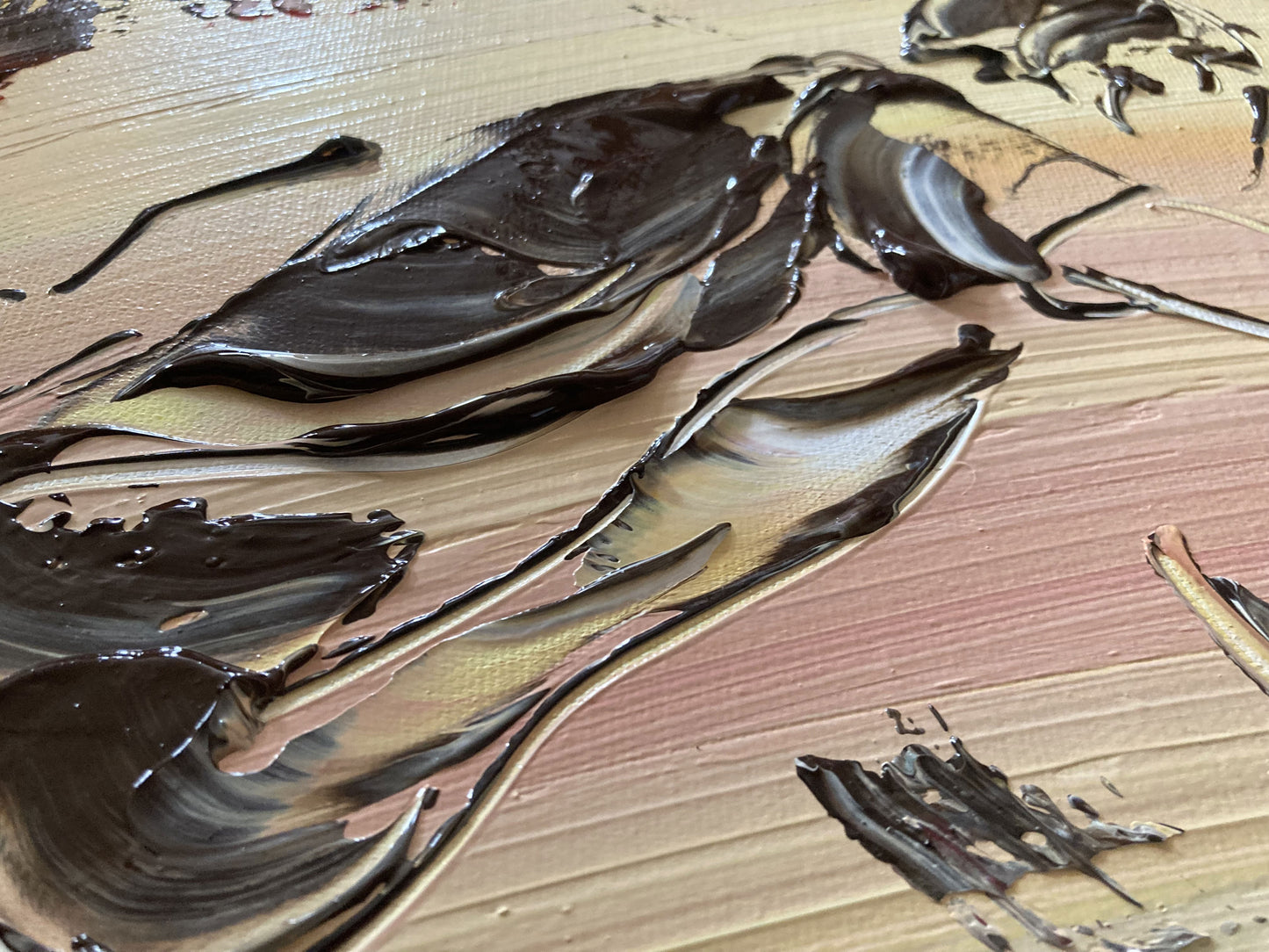 Rugby-Sport - Gemälde auf Leinwand 50x100cm