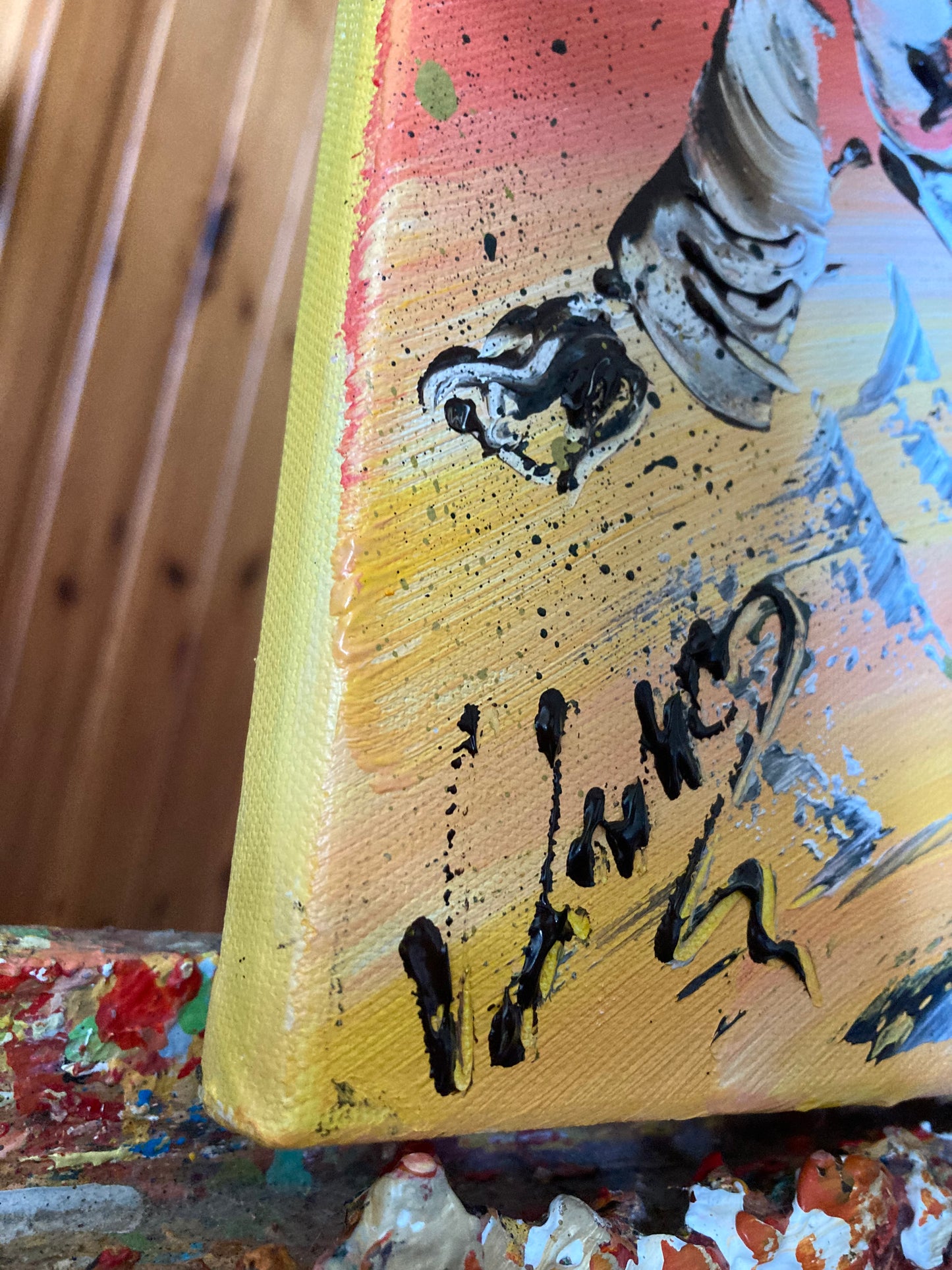 Raseteur - Gemälde auf Leinwand 46x38cm