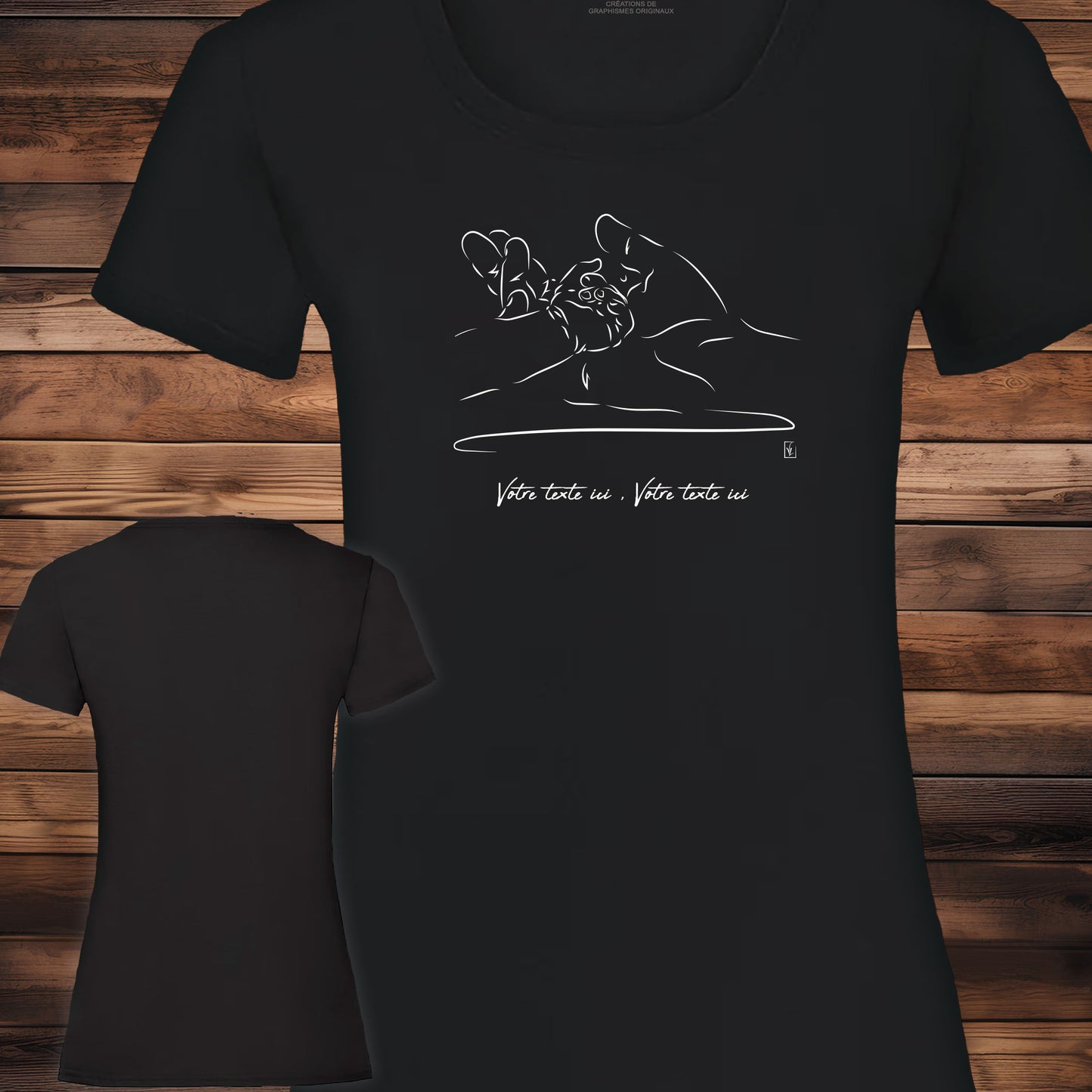 Graphisme deux mains, main enfant dans main adulte Graphisme sur T-shirt. Création Virginie Linard ©.