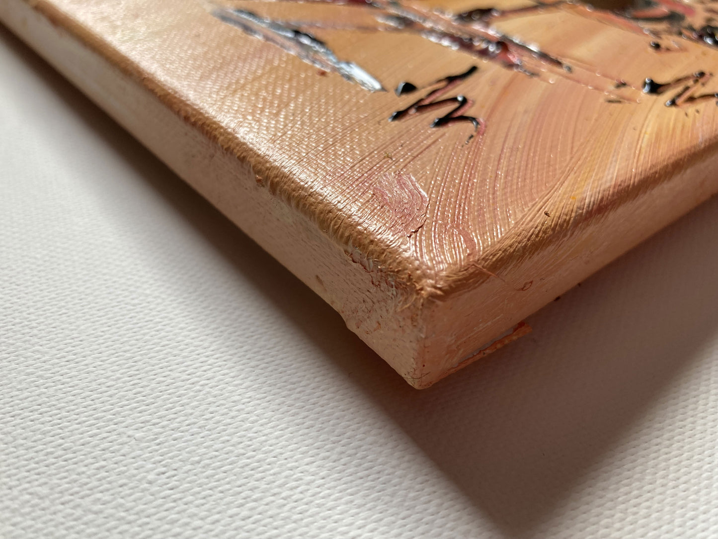 Piano Musicien Pianiste Musique detail4 Peinture sur toile 38x46cm du peintre Virginie Linard ©