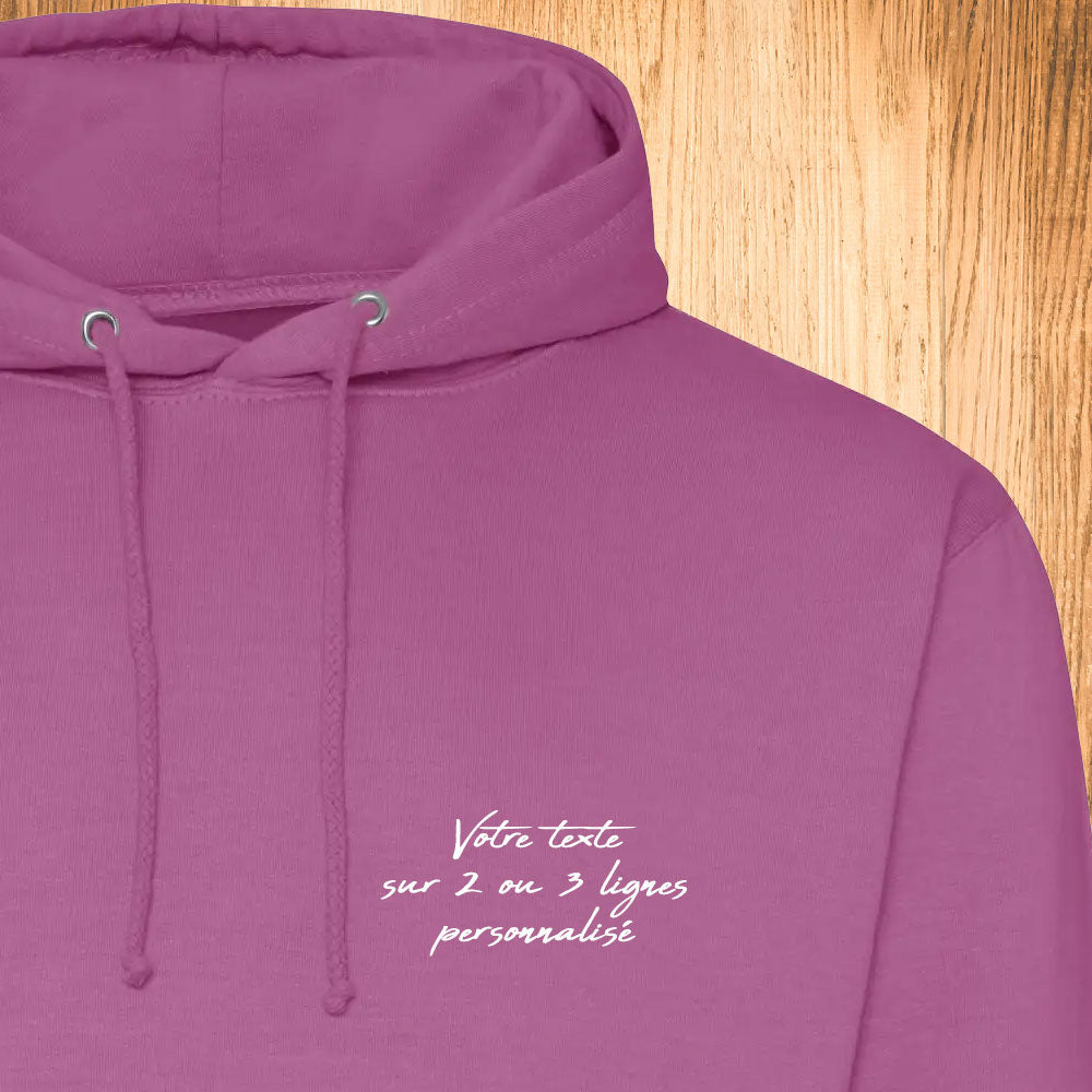 Sweat à personnaliser texte et graphisme Virginie Linard ©