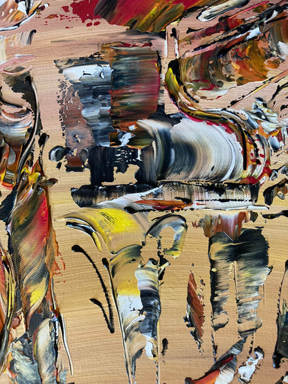 Tableau Trio musiciens jazz 70x70cm - Peinture originale sur Toile - VGL©