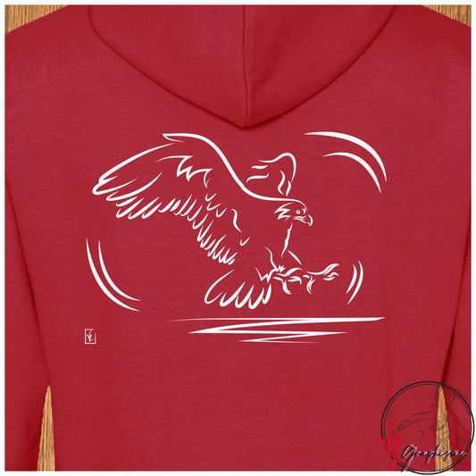 Aigle royal pose branche Sweat-shirt personnalisé Création VLGraphisme Virginie Linard ©