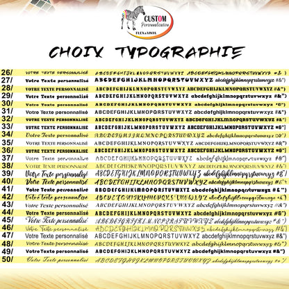 typographie pour flex thermocollan