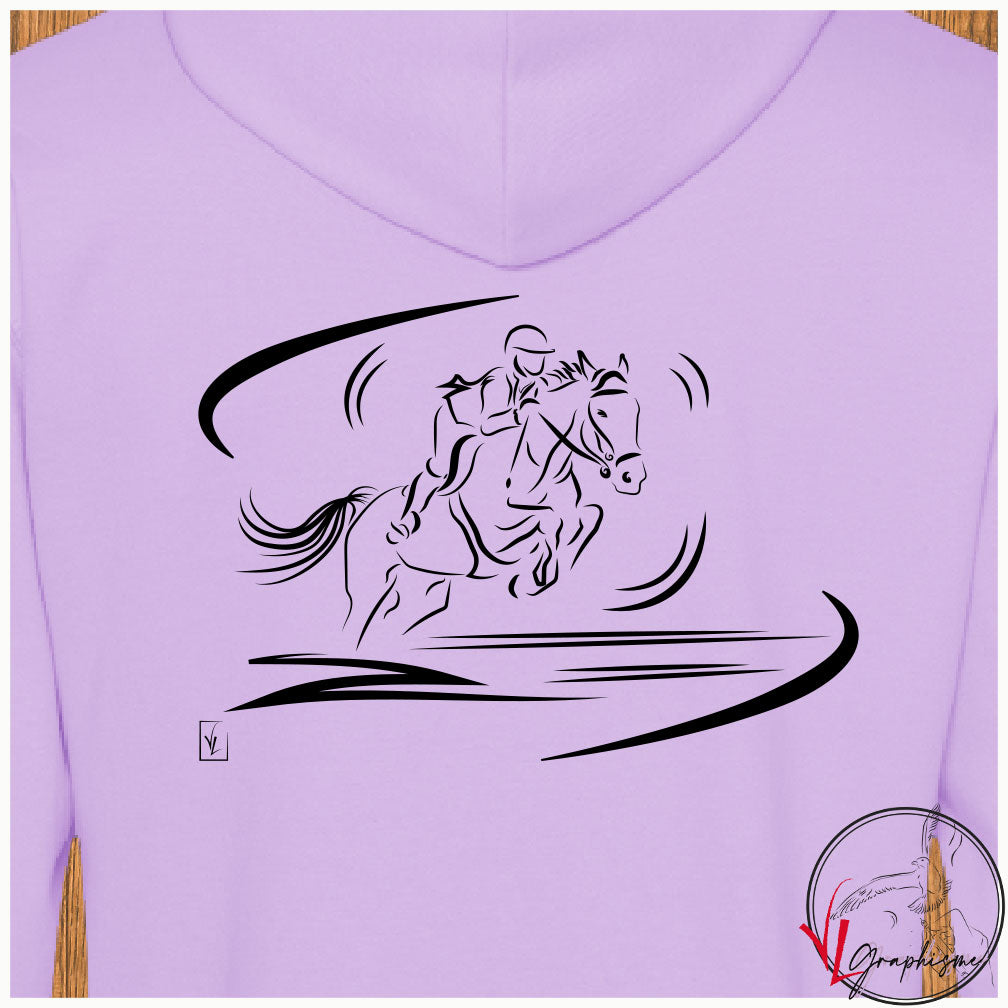 Cheval Tatou - Sweat-shirt lavande personnalisé - Création VLGraphisme Virginie Linard ©