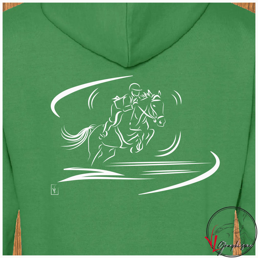 Cheval Tatou - Sweat-shirt vert personnalisé - Création VLGraphisme Virginie Linard ©