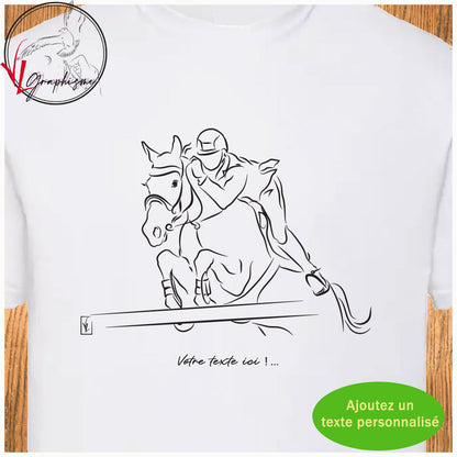 T-Shirt Cheval Equitation Saut