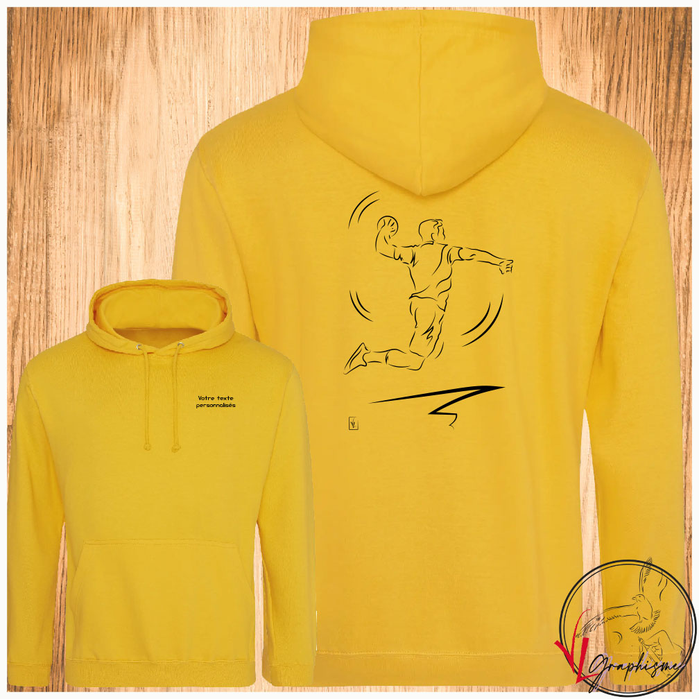 Handball le lancé Sport Sweat-shirt personnalisé Création VLGraphisme Virginie Linard ©