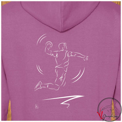 Handball le lancé Sport Sweat-shirt personnalisé Création VLGraphisme Virginie Linard ©