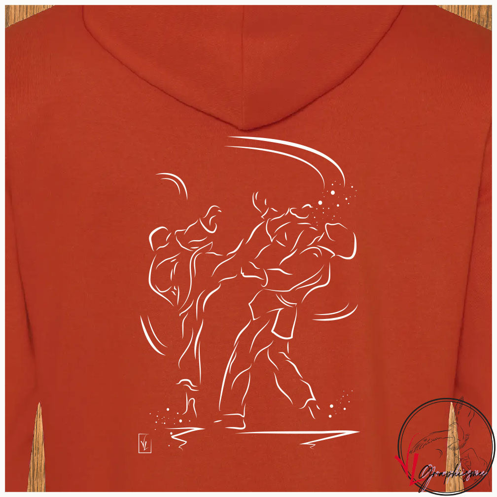 Jujitsu Arts Martiaux Portée Sport Sweat-shirt personnalisé Création VLGraphisme Virginie Linard ©