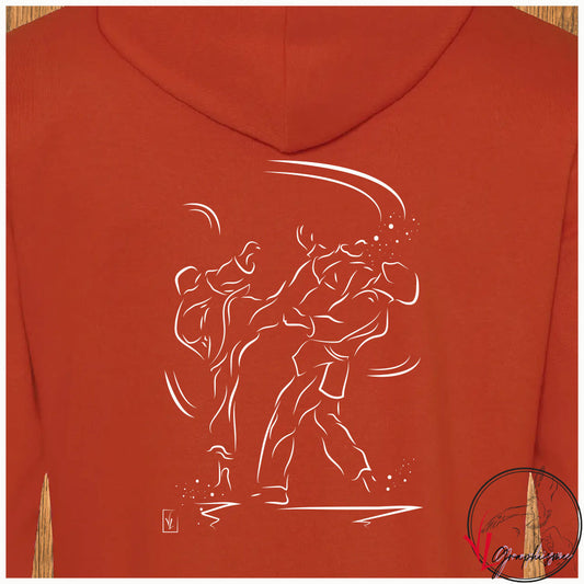 Jujitsu Arts Martiaux Portée Sport Sweat-shirt personnalisé Création VLGraphisme Virginie Linard ©