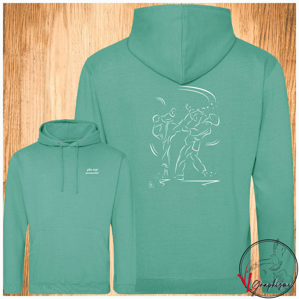 Jujitsu Arts Martiaux Portée Sport Sweat-shirt personnalisé Création VLGraphisme Virginie Linard ©