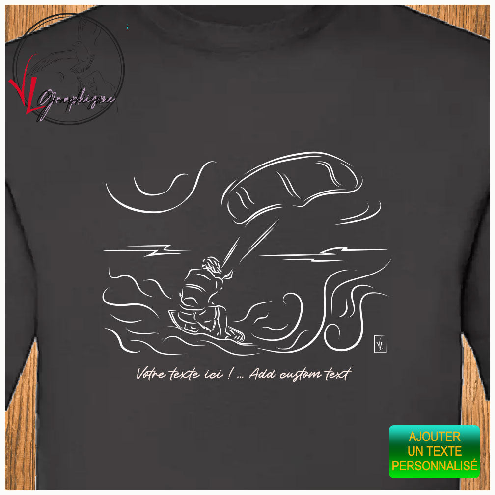 T-Shirt Kitesurf Vagues Sport