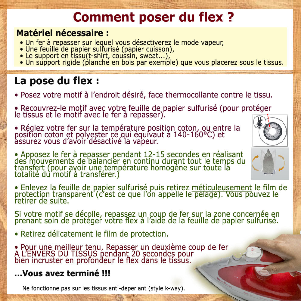 Prénom ou mot personnalisé - Flex Thermocollant