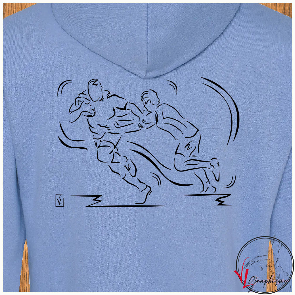 Rugby Placage Sport Sweat-shirt personnalisé Création VLGraphisme Virginie Linard ©