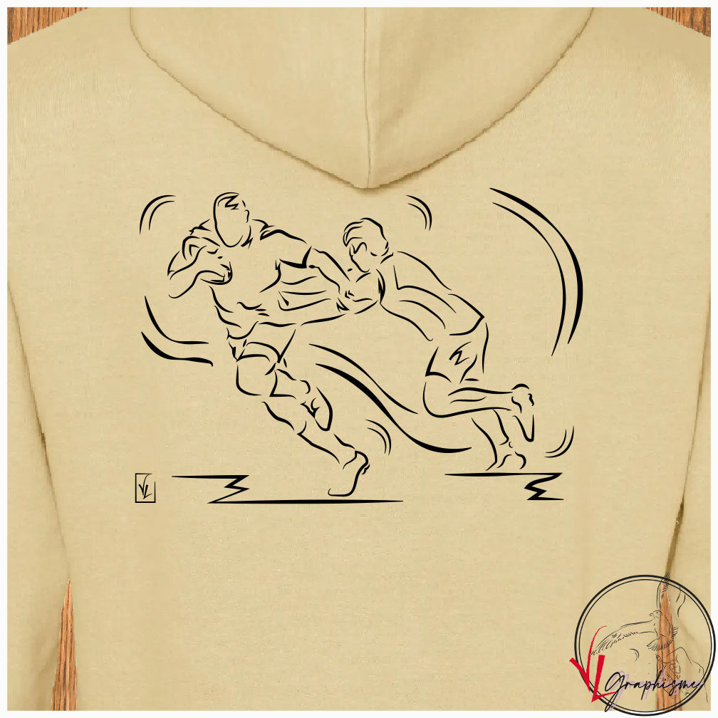 Rugby Placage Sport Sweat-shirt personnalisé Création VLGraphisme Virginie Linard ©