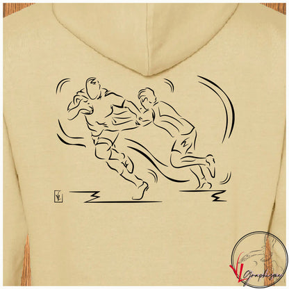 Rugby Placage Sport Sweat-shirt personnalisé Création VLGraphisme Virginie Linard ©