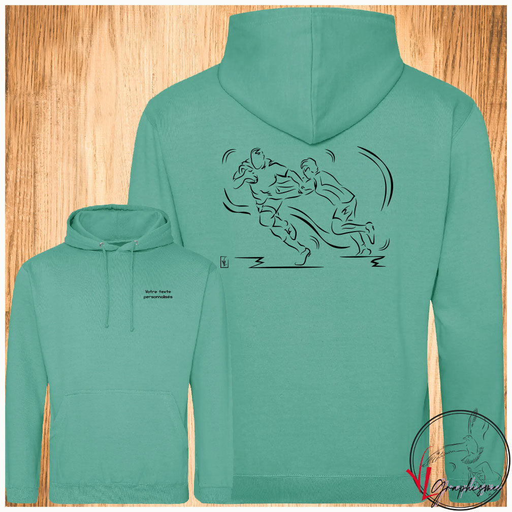 Rugby Placage Sport Sweat-shirt personnalisé Création VLGraphisme Virginie Linard ©