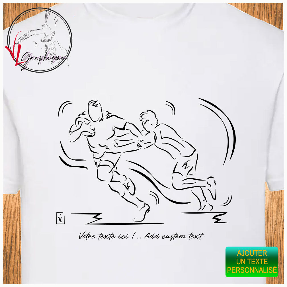 T-Shirt Rugby Placage Sport