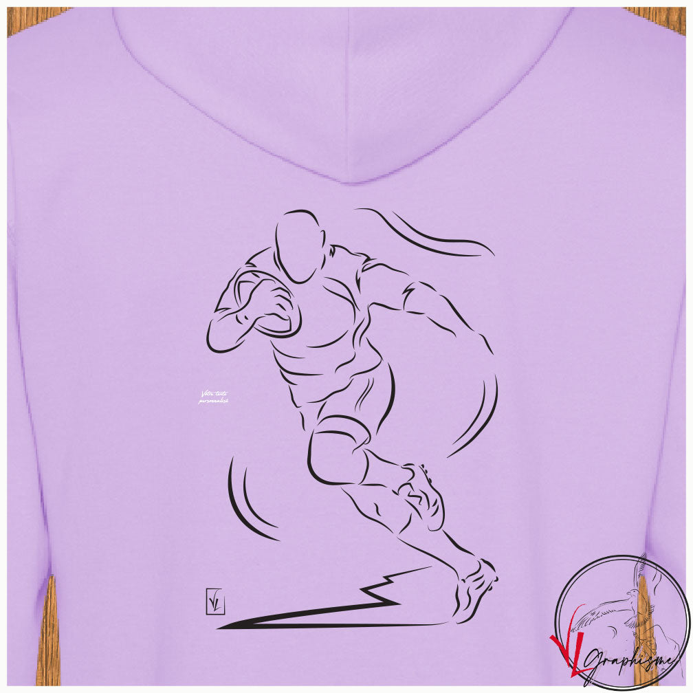 Rugby Sprint Sport Sweat-shirt personnalisé Création VLGraphisme Virginie Linard ©