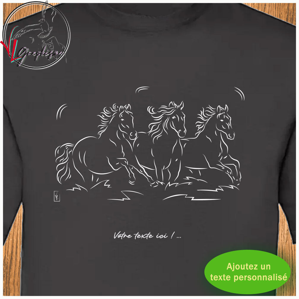 T-Shirt Troupeau chevaux