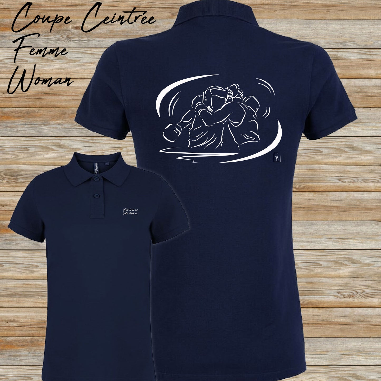 Graphisme boxe sport combat à personnaliser avec du texte Création Virginie Linard ©.