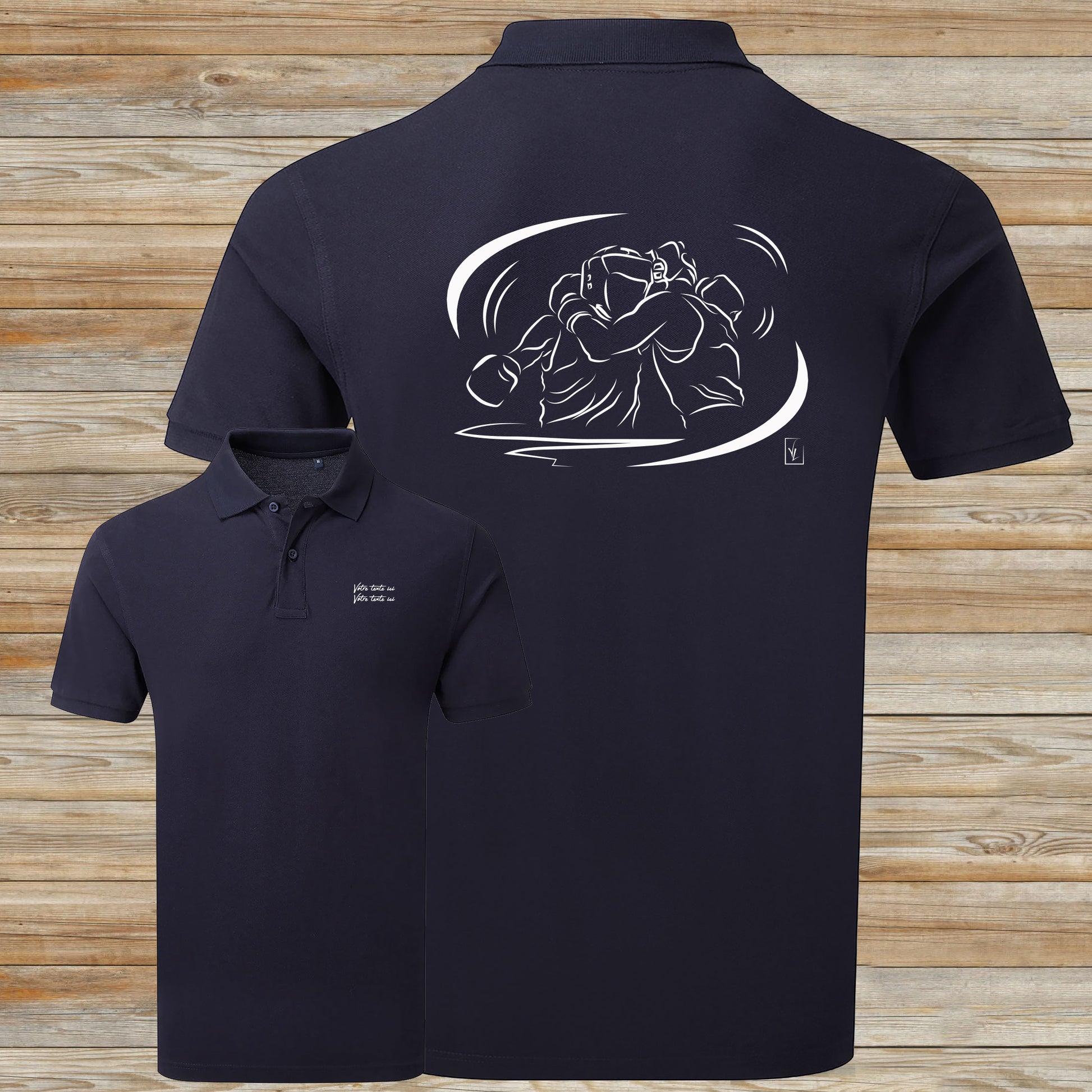 Graphisme boxe sport combat à personnaliser avec du texte Création Virginie Linard ©.