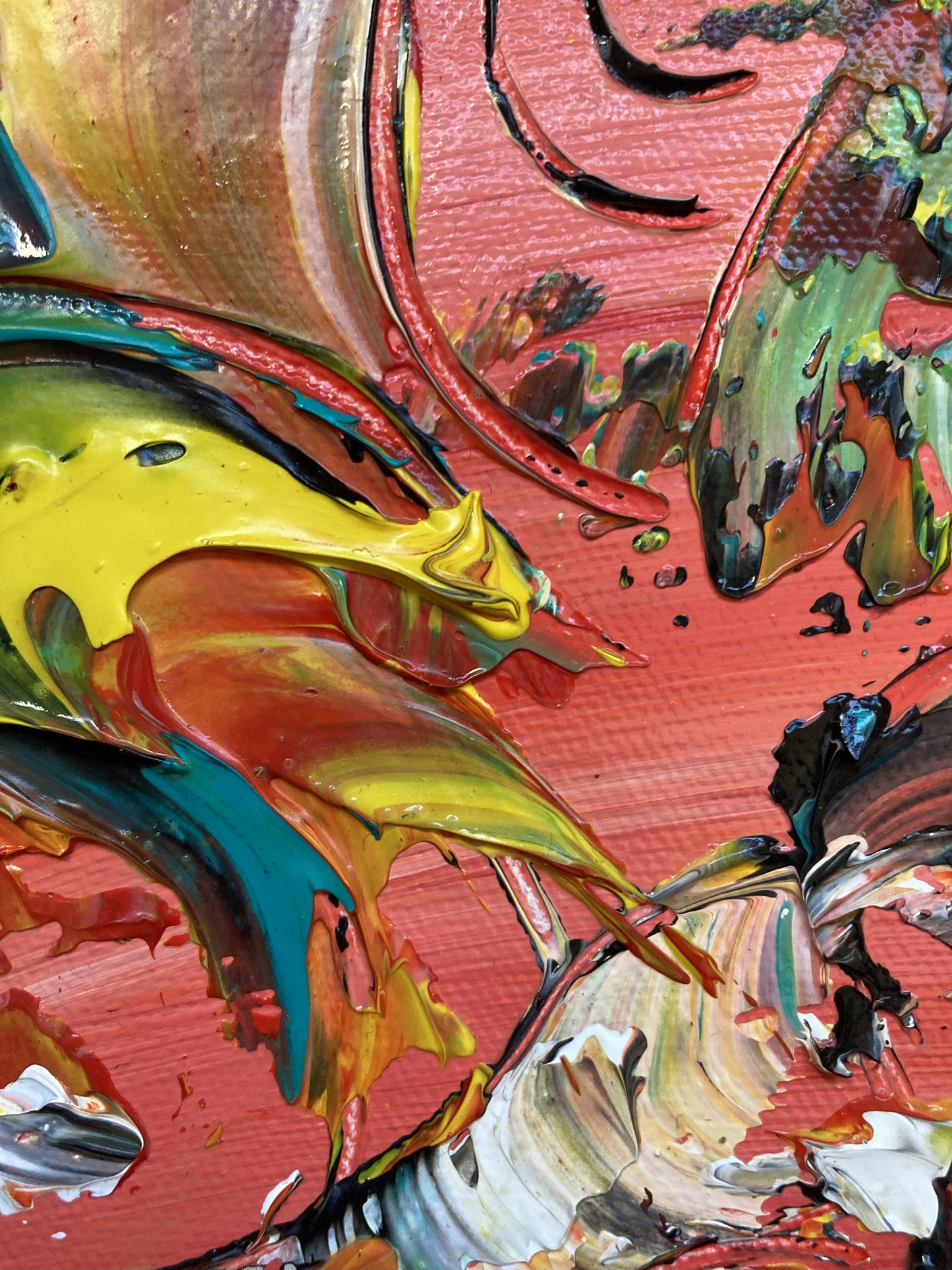 Tableau Peinture Corrida Tauromachie - Spatule Reliefs - Toile Originale 30x50cm