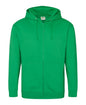 Veste zippée sweat à capuche 280g - Emplacements coeur & dos - Nuancier couleur vert bleu