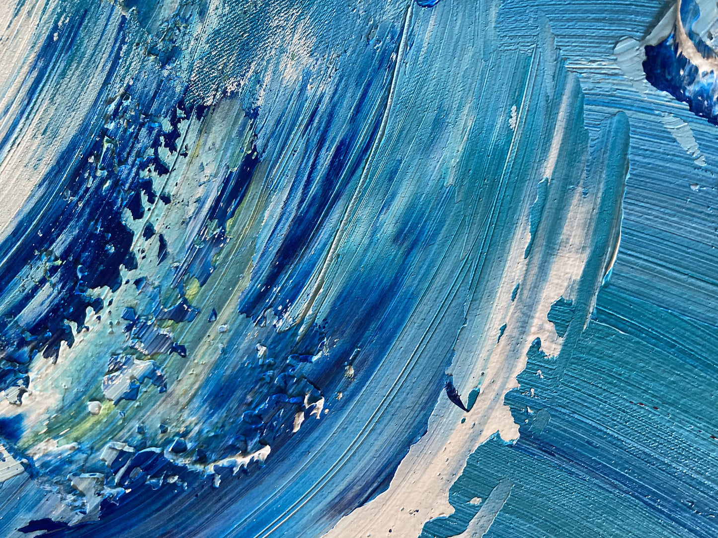 Tableau voiliers mer déchainée peinture sur toile Virginie Linard © detail3