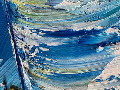 Tableau voiliers mer déchainée peinture sur toile Virginie Linard © detail5