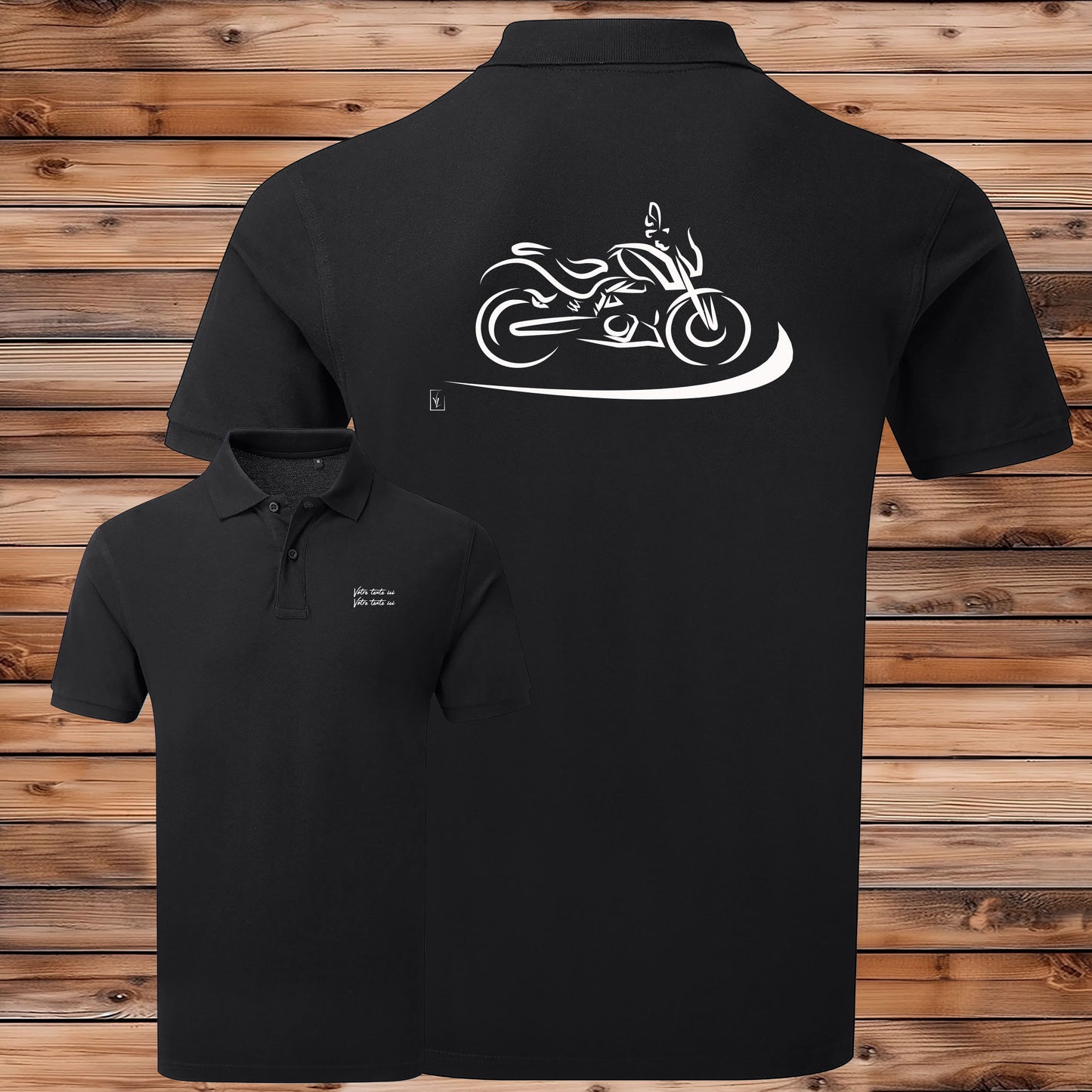 Polo moto harley vintage. Personnalisable.