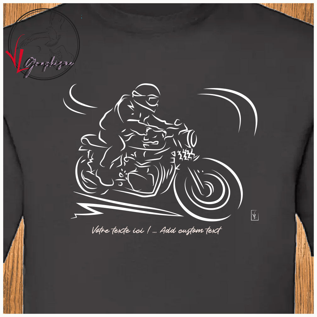 Graphisme idéal pour les passionnés de moto et de style rétro. Pour un look vintage intemporel.