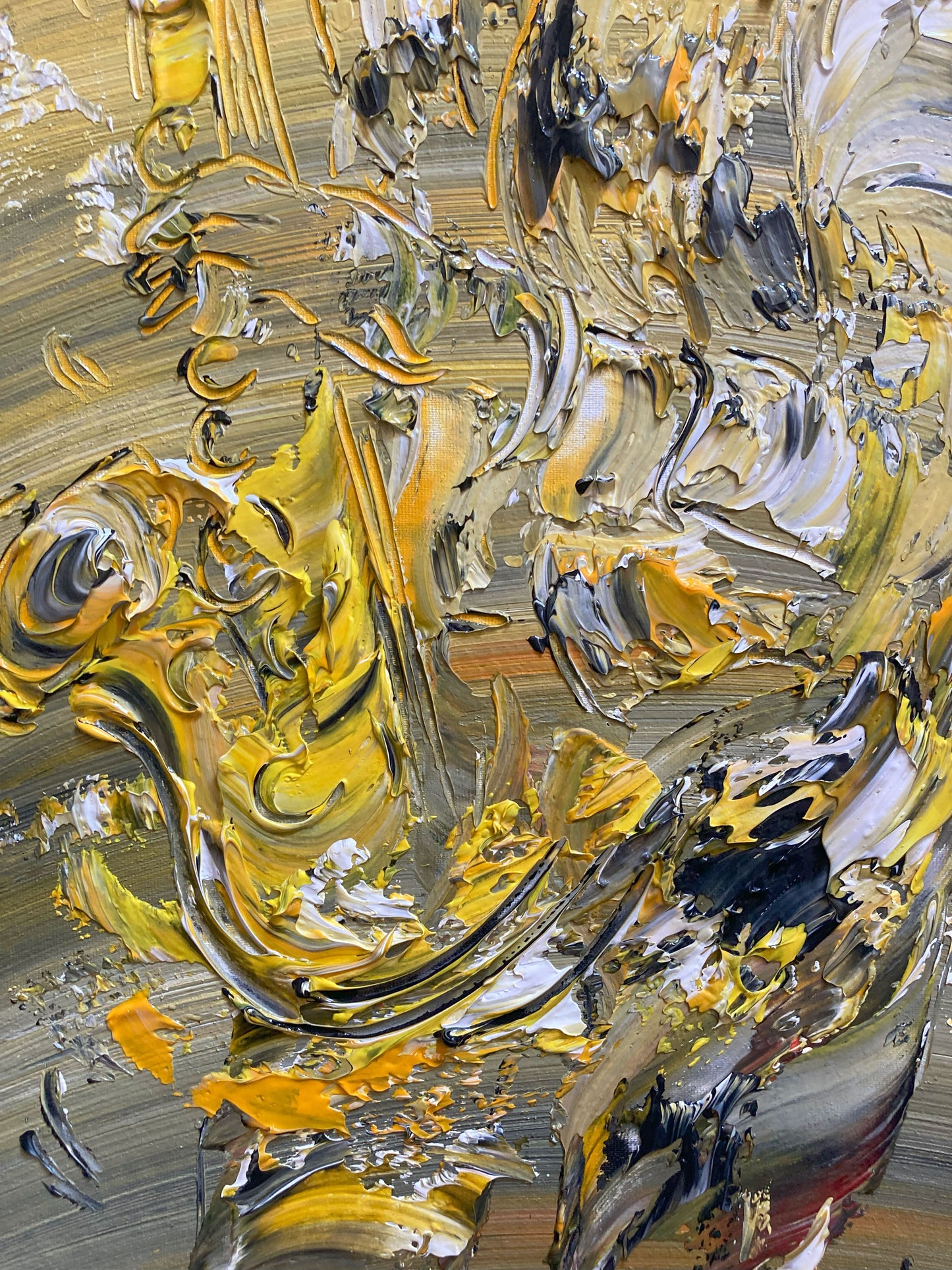 Tableau musicien saxophoniste jazz , peinture sur toile 30x60cm. Création Virginie Linard ©.