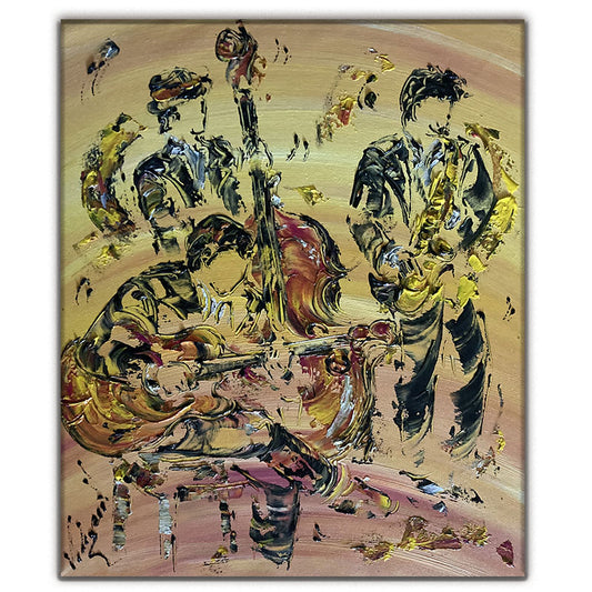 Musiciens groupe tableau peinture toile detail1 Virginie Linard ©.jpg