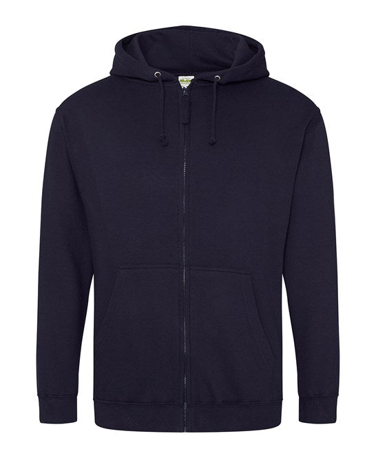 Veste zippée sweat à capuche 280g - Emplacements coeur & dos - Nuancier couleur vert bleu