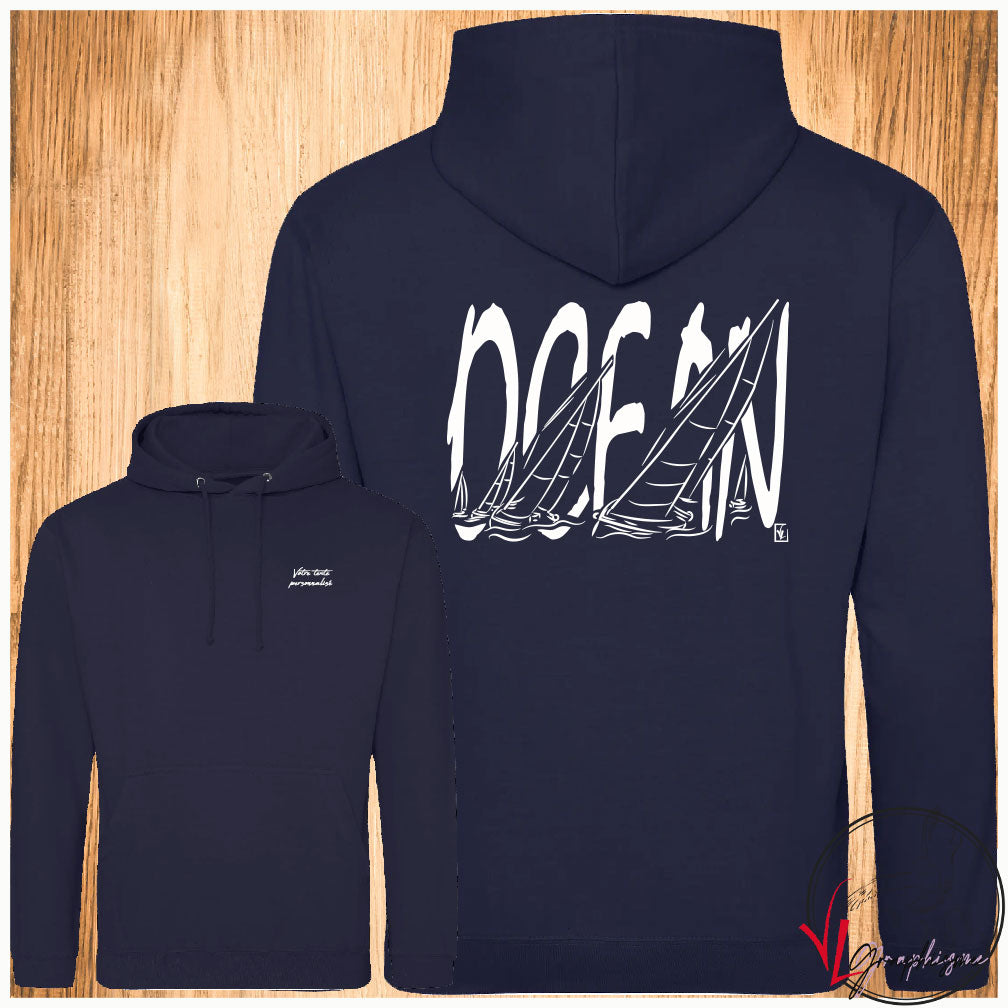 Océan Mer Voilier Batau Sweat-shirt personnalisé Création VLGraphisme Virginie Linard ©