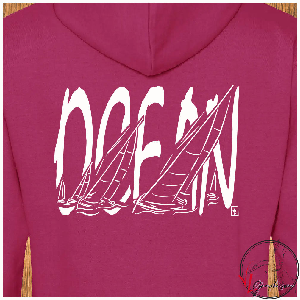 Océan Mer Voilier Batau Sweat-shirt personnalisé Création VLGraphisme Virginie Linard ©