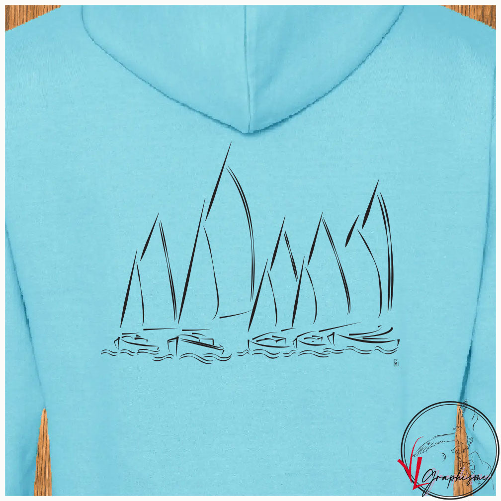 Voiliers Mer Océan Bateau Sweat-shirt personnalisé Création VLGraphisme Virginie Linard ©