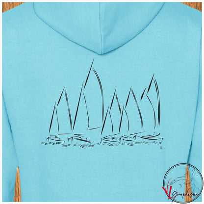 Voiliers Mer Océan Bateau Sweat-shirt personnalisé Création VLGraphisme Virginie Linard ©