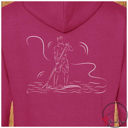 Paddle padle homme mer sweat personnalisé couleur rosed vif Création VLGraphisme Virginie Linard ©