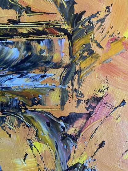 Tableau, pianiste, jazz, Musicien, piano, Musique. Peinture sur toile format 55x46cm. Création Virginie Linard ©.