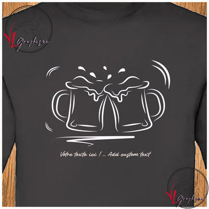 T-Shirt toasting pints beer