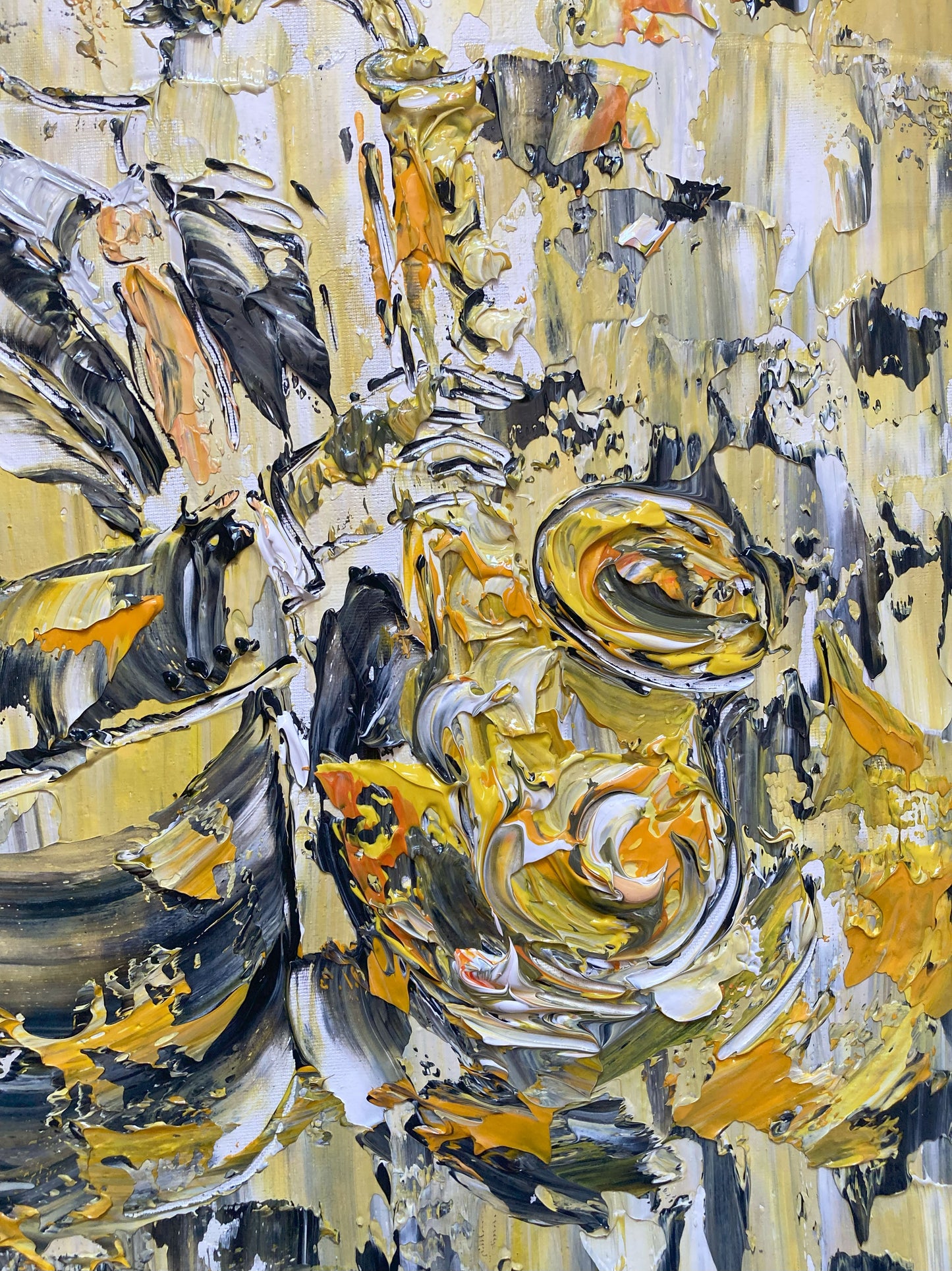 Tableau saxophoniste musique musicien saxophone jazz. Peinture Originale sur toile. Format 40x40cm. Création Virginie Linard ©.