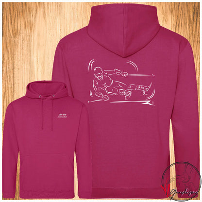 Ski slalom alpin sweat shirt rose à personnaliser virginielinard.com ©