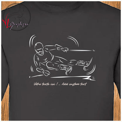 Ski slalom alpin tshirt noir à personnaliser virginielinard.com