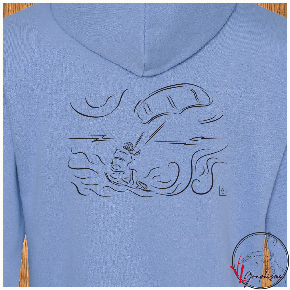 Skysurf Skysurfing Mer Océan Sweat-shirt personnalisé Création VLGraphisme Virginie Linard ©